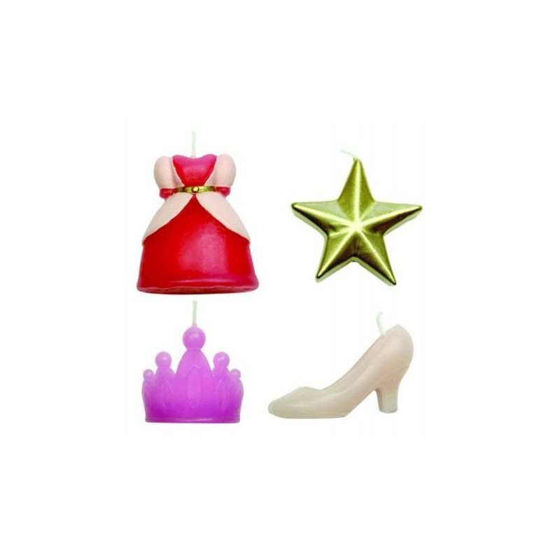 4 Kerzen Prinzessin - 4.4 cm