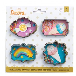 set 4 cookie cutter mini frames - Decora