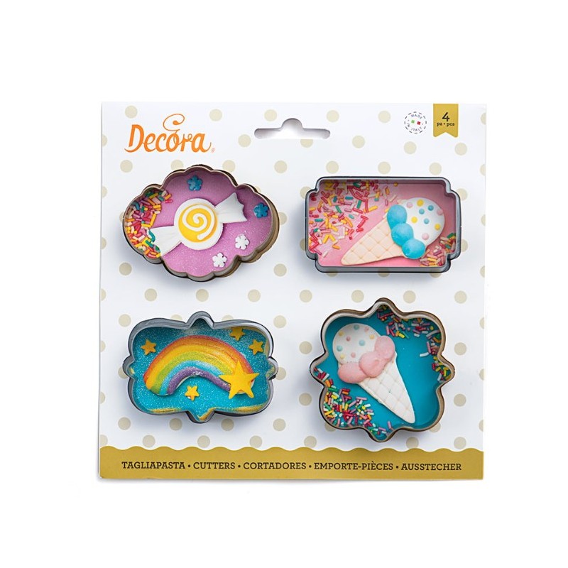 set 4 cookie cutter mini frames - Decora