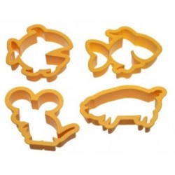 set 4 cookie cutter animals of land and sea - Decora