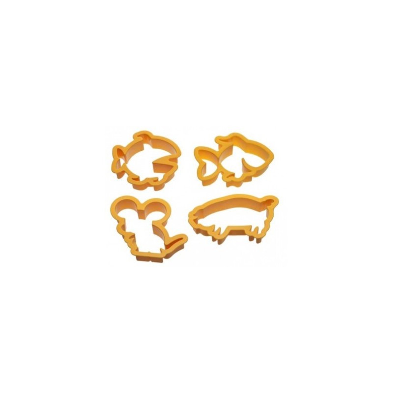 set 4 cookie cutter animals of land and sea - Decora