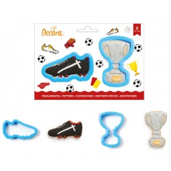 set 2 cookie cutter "trophy and soccer shoe" - Decora
