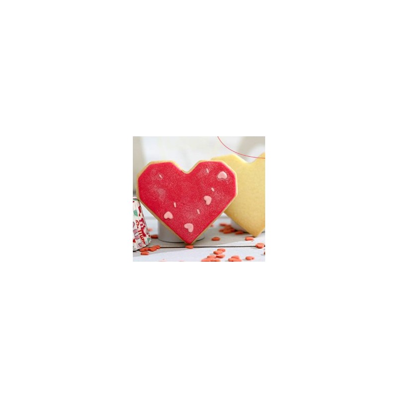 Cookie cutter heart  -  8 x 5 x H 2.2 - Decora