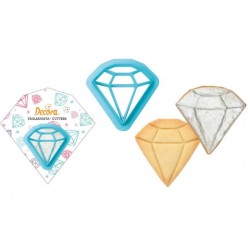 Cortador diamond / diamante - 6 x 6 x H 2.2 cm - Decora