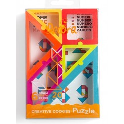set 6 cookie cutter puzzle and 20 creative cards - Decora