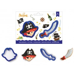 set 2 cookie "pirate and saber" - Decora