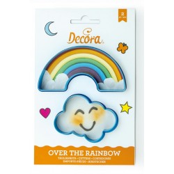 set 2 Ausstecher "Regenbogen und Wolke" - Decora