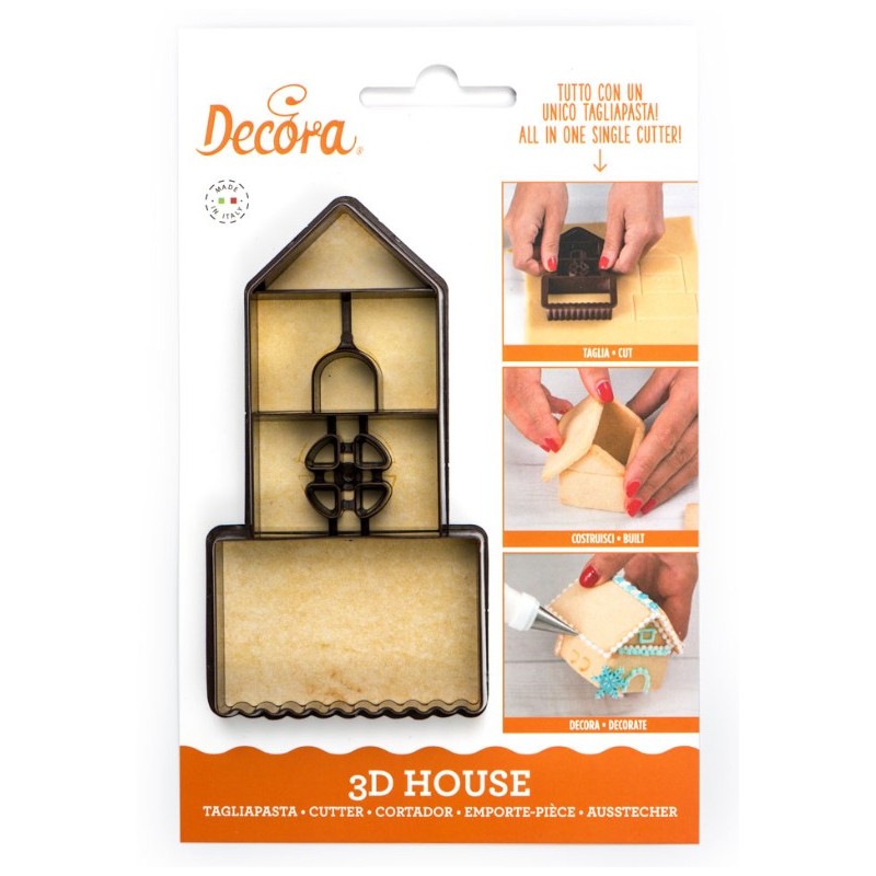 Ausstecher kleines 3D Haus - Decora