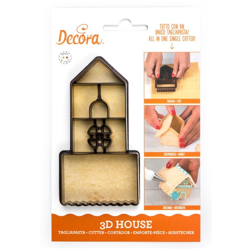 Cookie cutter little 3D house - Decora