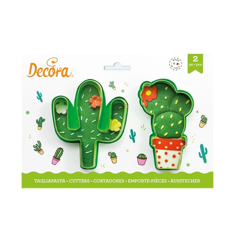 set 2 cookie cutter "cactus" - Decora