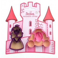 set 2 cookie cutter "princess" - Decora