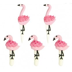 Flamingo Sugar Decoration - 5p - Decora
