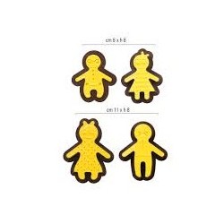 set 4 cookie cutter & 4 embossers "family" - Decora