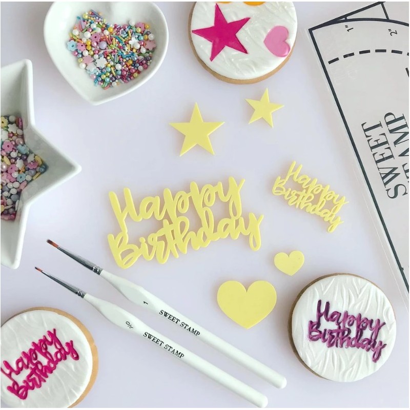 embosser Happy Birthday Elements - Sweet Stamp Amycakes