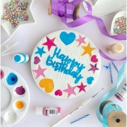 estampadora "happy birthday Elements" / elementos feliz cumpleaños - Sweet Stamp Amycakes
