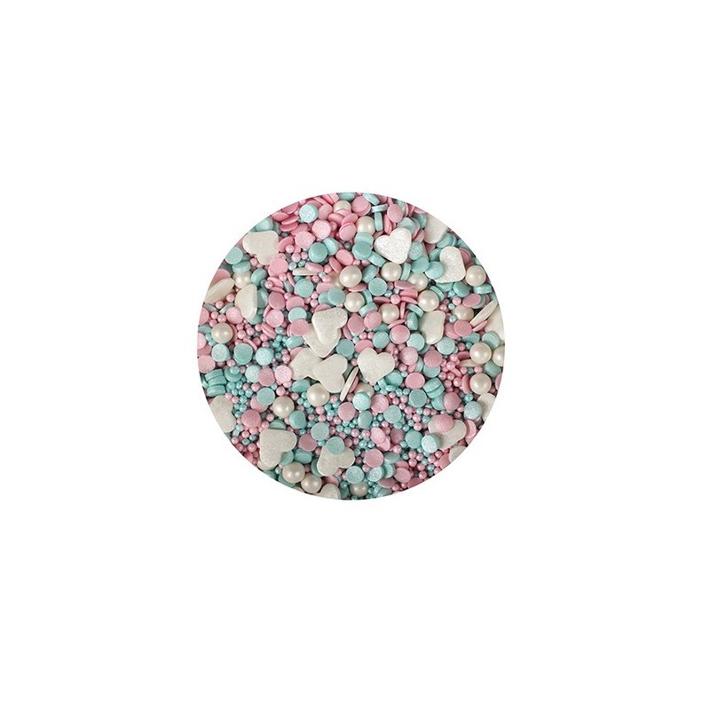 mix di perle commestibili "unicorno" 100g - Purple Cupcakes
