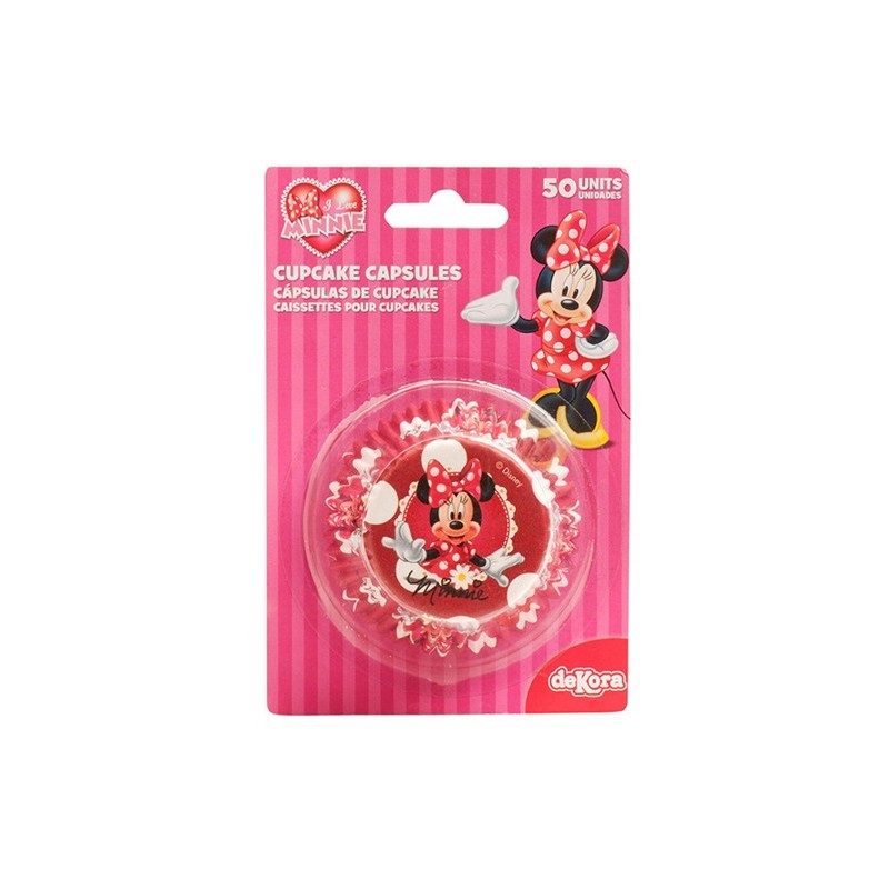 pirottini carta cupcakes - Minnie - 50 pezzi - 7 x 3 cm - Dekora