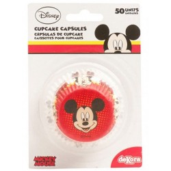 pirottini carta cupcakes - Mickey - 50 pezzi - 7 x 3 cm - Dekora