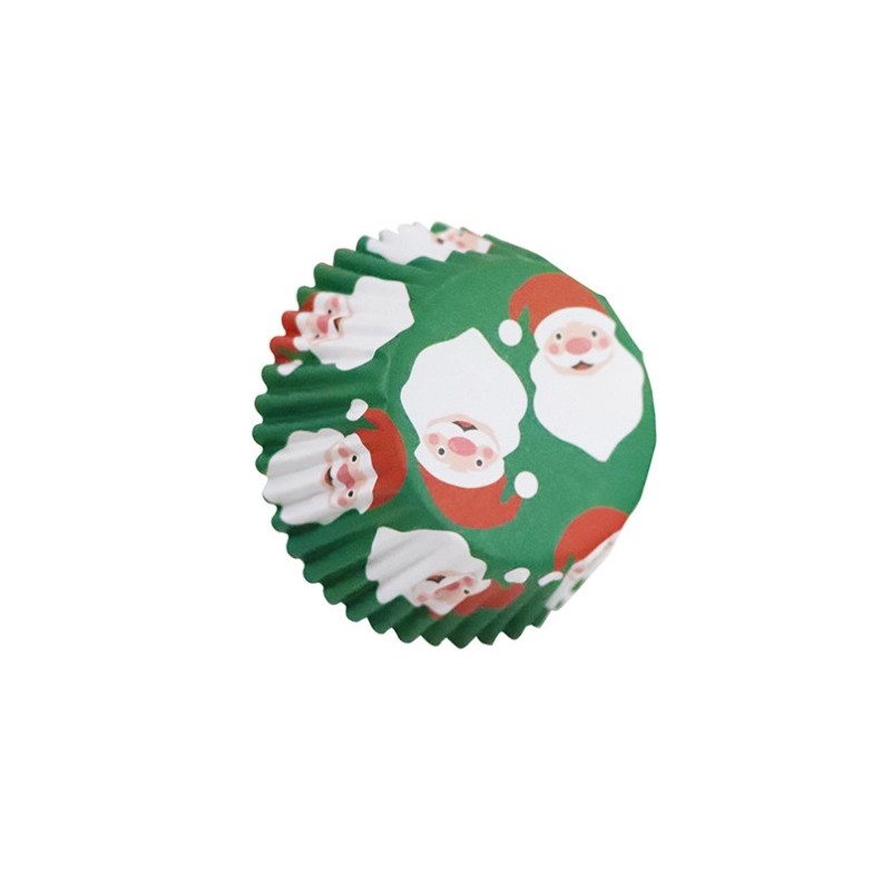 caissettes à cupcake  papier - Père-Noël - 30pcs - 7.4 x 3 cm - PME