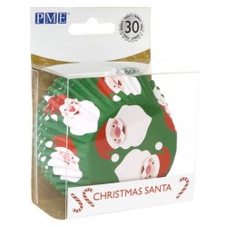 caissettes à cupcake  papier - Père-Noël - 30pcs - 7.4 x 3 cm - PME