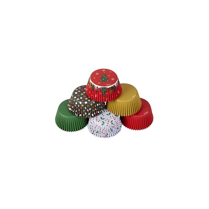 caissettes à cupcake  papier - Noël - 150pcs - 5 x 3 cm - Wilton