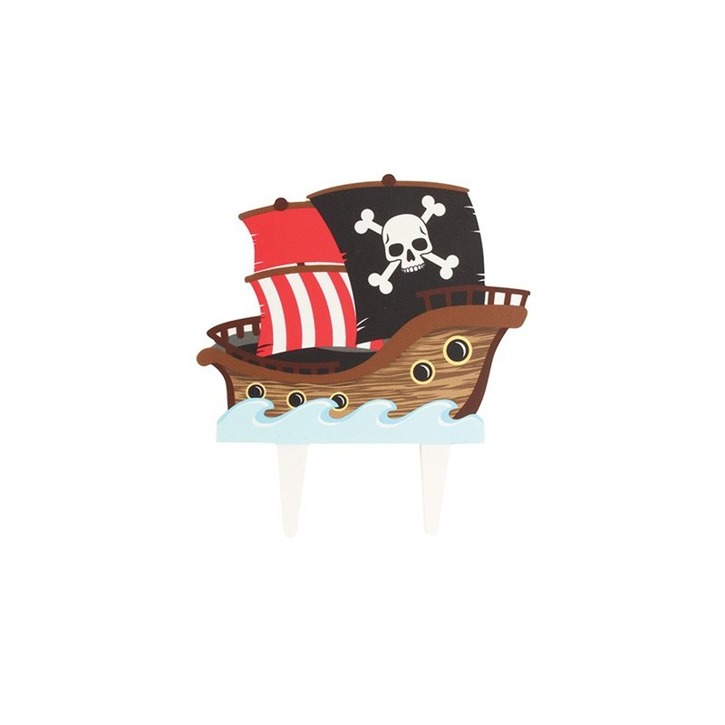 Topper en gumpaste - barco pirata - Culpitt