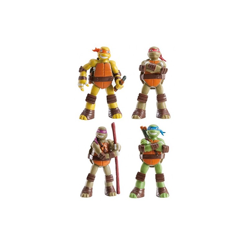 figura de plástico - Las Tortugas Ninja - 4 piezas - Dekora