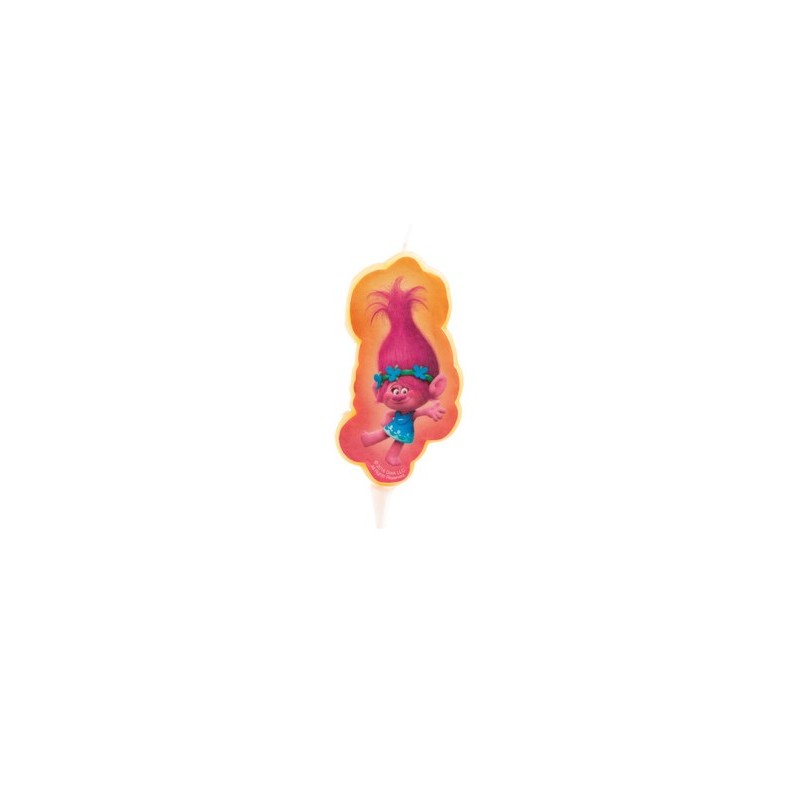 Kerze Trolls - Poppy - 2D - 7.50 cm