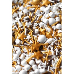 Décorations en sucre sprinkles "GOLDEN S'MORE" - 100g - Fancy Sprinkles