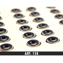 adhesive eyes resined 3D "M" - 158 (Erica Ferrari) - 12 pairs - Mariela Lopez