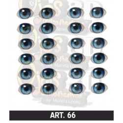 Ojos adhesivos 3D Resinados "M" - 066 - 12 pares - Mariela Lopez