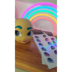 Ojos adhesivos 3D Resinados "M" - 008 (Modelar un Mundo) - 12 pares - Mariela Lopez