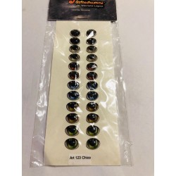 adhesive eyes resined 3D "M" - 123 Chico - 12 pairs - Mariela Lopez