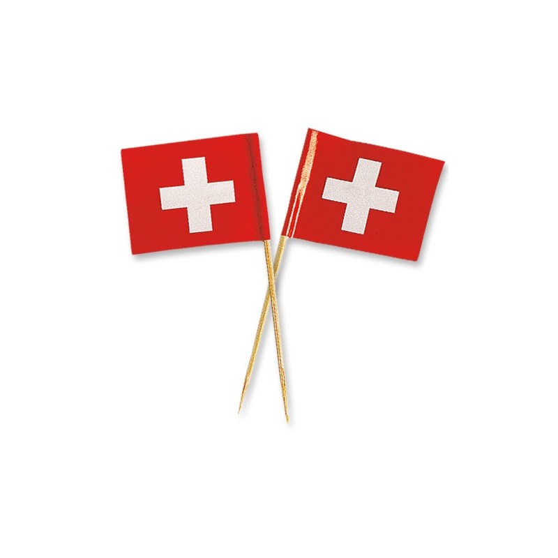 mini Swiss flag topper - 88 x 50 x 2 mm