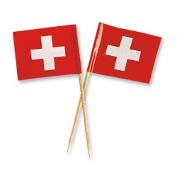 topper de bandera suiza mini - 75 x 37 x 2 mm