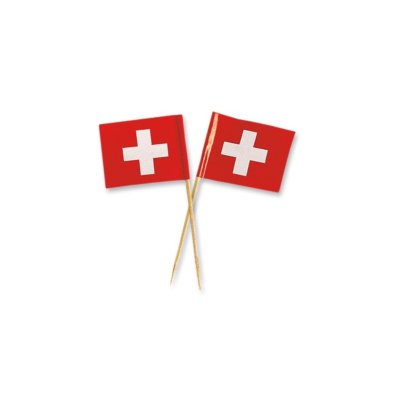 mini Swiss flag topper - 75 x 37 x 2 mm