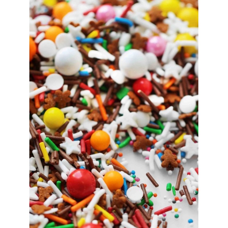 Décorations en sucre sprinkles "GINGERBREAD HOUSE" - 100g - Fancy Sprinkles