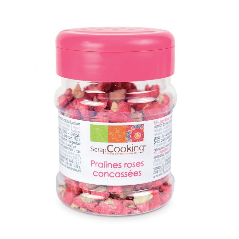 barattolo di praline rosa schiacciate - 145g