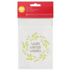20 mini bolsas de dulces - "Warm Winter Wishes" - Wilton