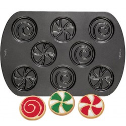 Plate non-stick cookie - whirls - 6 cavities - Wilton