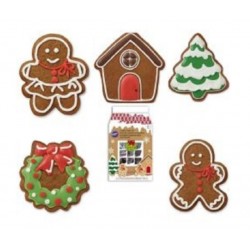 5 cookie cutter - Santa Claus Village - Wilton