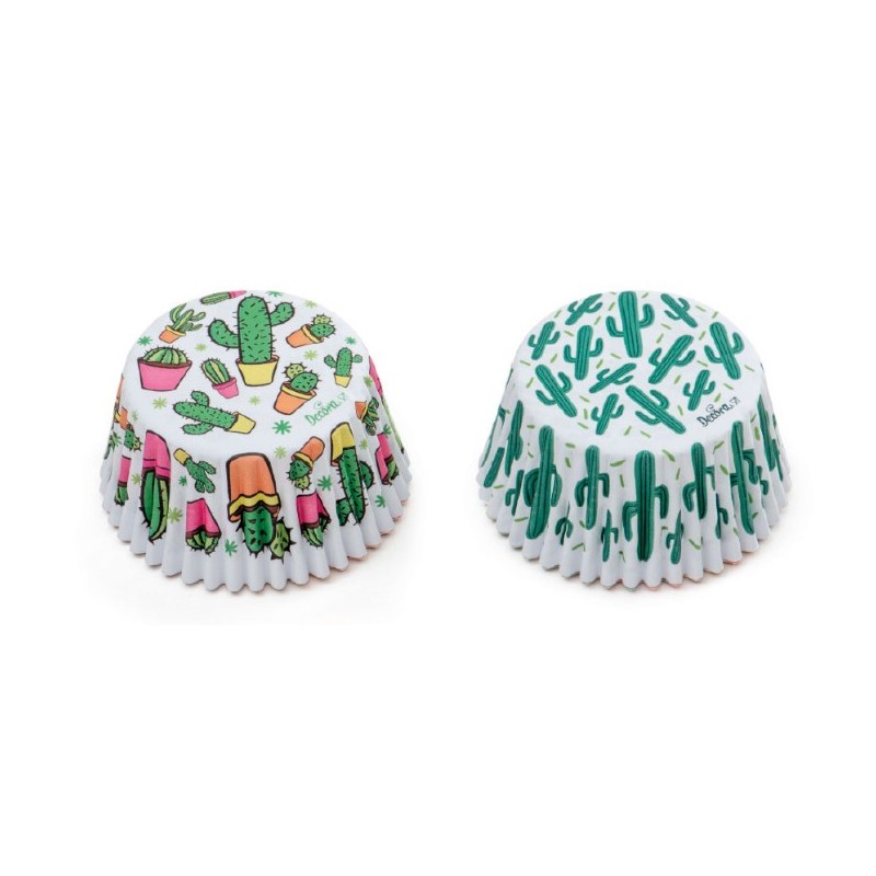 capsula cupcake "cactus" - 36p - 50 x 32 mm - Decora