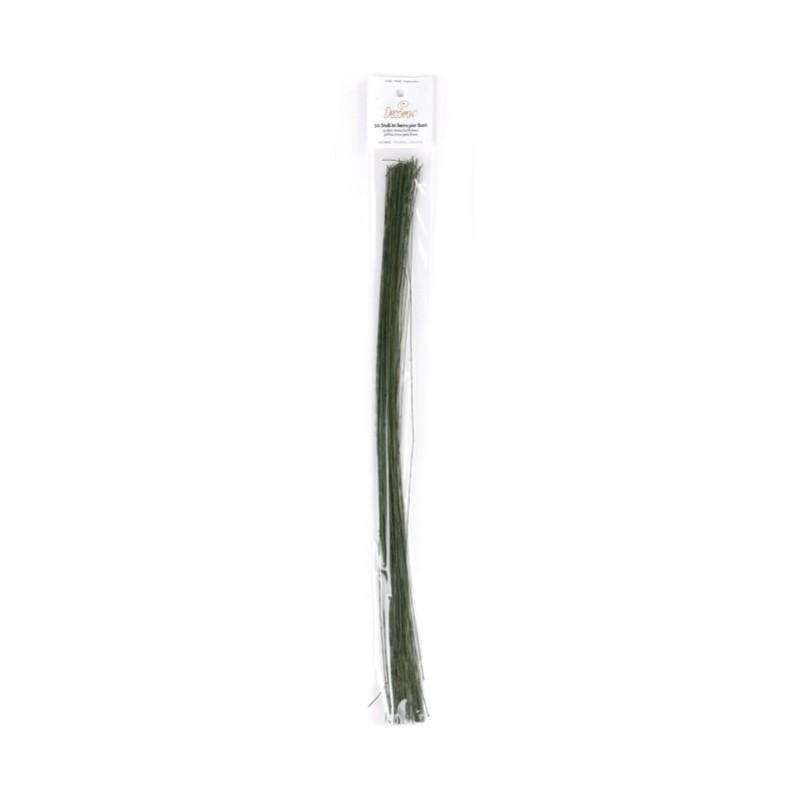 50 florist wires - 30 green - Decora