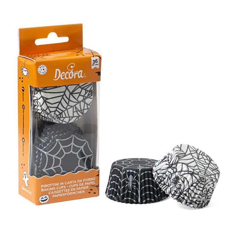 pirottini cupcake "ragno" - 36p - 50 x 32 mm - Decora