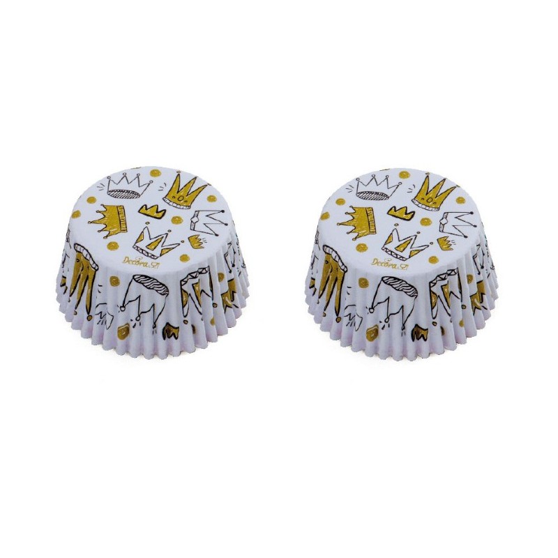 cupcakecups paper - "crown" - 36pcs - 5 x 3.2 cm - Decora