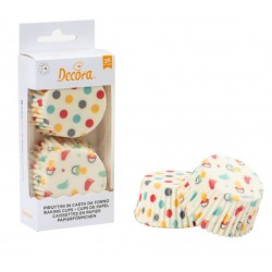 caissettes à cupcake  papier - "baby vintage" - 36pcs - 5 x 3.2 cm - Decora