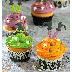 Baking cup "haunted house" - 36p - 50 x 32 mm - Decora