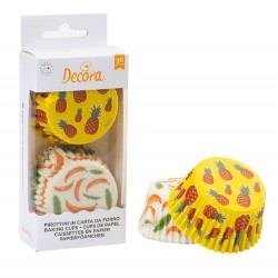 caissettes à cupcake  papier - "tropical" - 36pcs - 5 x 3.2 cm - Decora