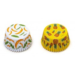 caissettes à cupcake  papier - "tropical" - 36pcs - 5 x 3.2 cm - Decora