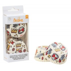 pirottini carta cupcakes - "cavalieri" - 36pcs - 5 x 3.2 cm - Decora